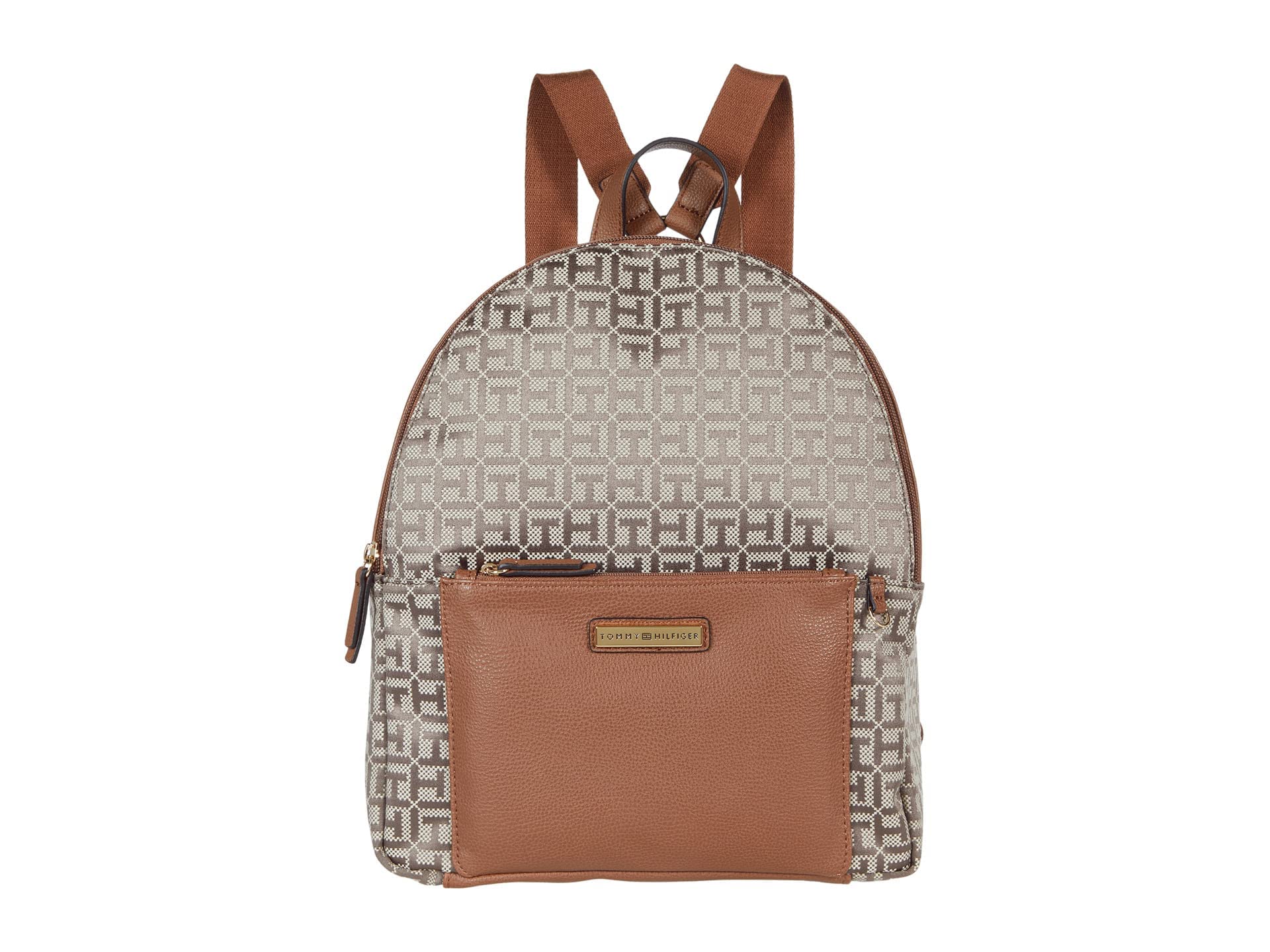 Tommy Hilfiger Naomi Ii Dome Backpack With Pouch Square Monogram