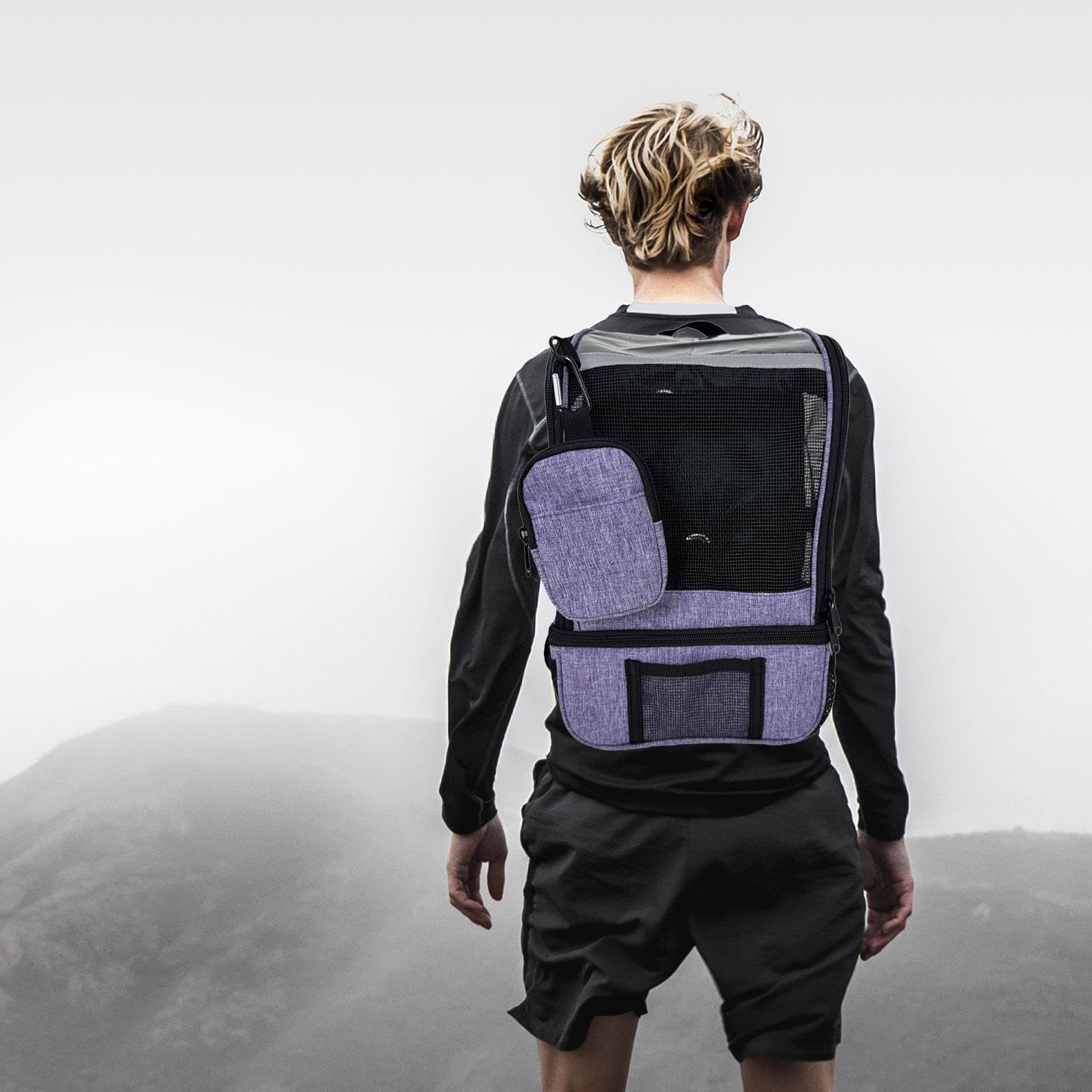 perfk Mochila para concentrador de oxígeno, bolsa de transporte con correa ajustable para el hombro, bolsa ligera para máquina de oxígeno, para