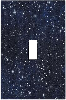 Personalized Wall Plate Decorative Light Switch Cover Night Sky Star Cosmic Starry Fantasy Galaxy Universe Space Single Toggle Switchplate 1 Gang Switchcover Decora Light Switch Plate