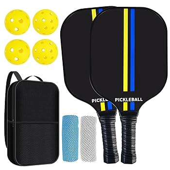 2個セット ピックルボール パドル ARRONAX カーボン加工の摩擦面 白 紫 imgrc0159911018.jpg