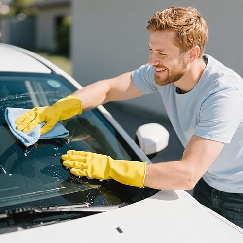 Miniatura 7 de 3610 pares de guantes de limpieza de goma, guantes reutilizables para lavar platos domésticos para cocina, limpieza, jardinería