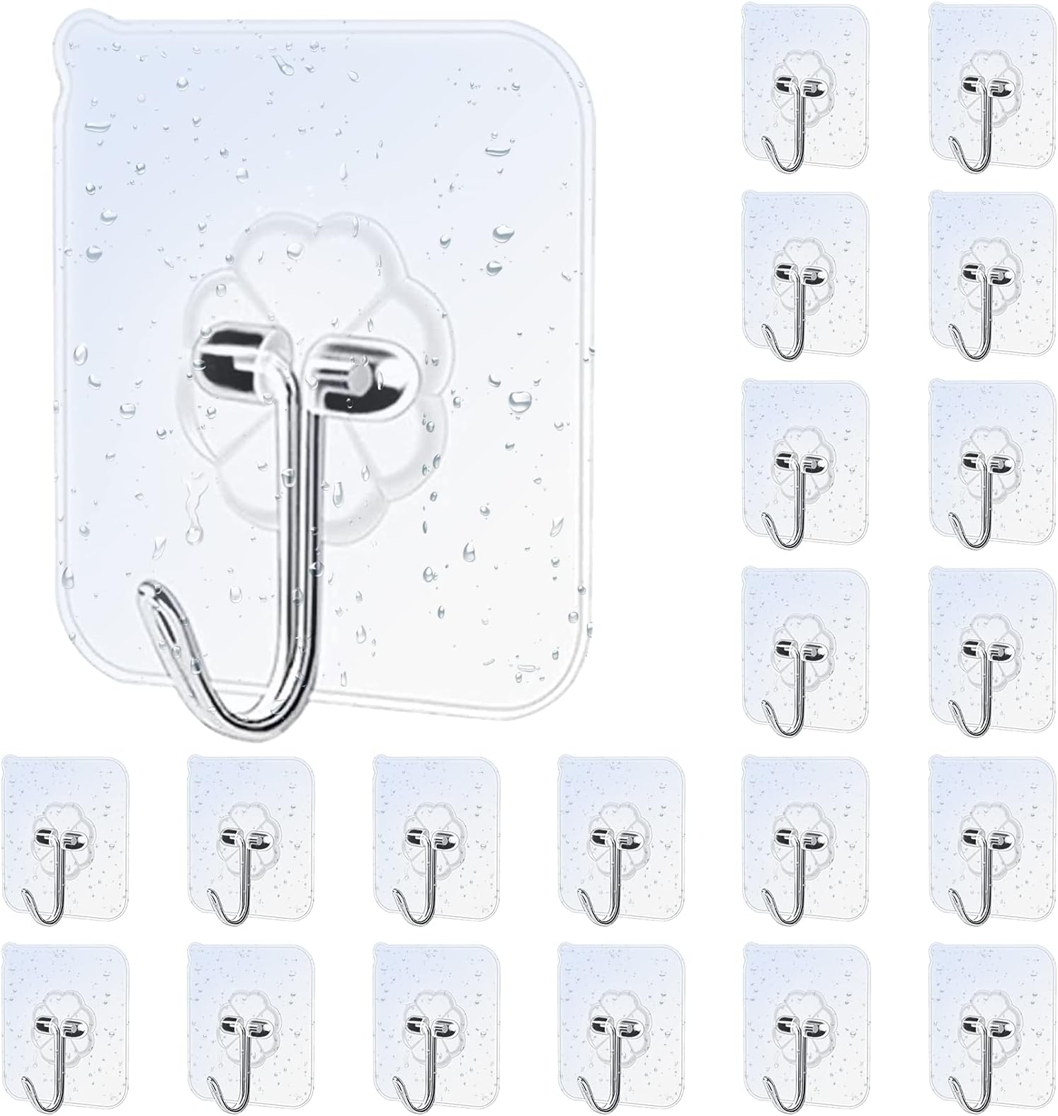 ccHuDE 100 Pcs 2cm Small Plastic Ceiling Hooks Self