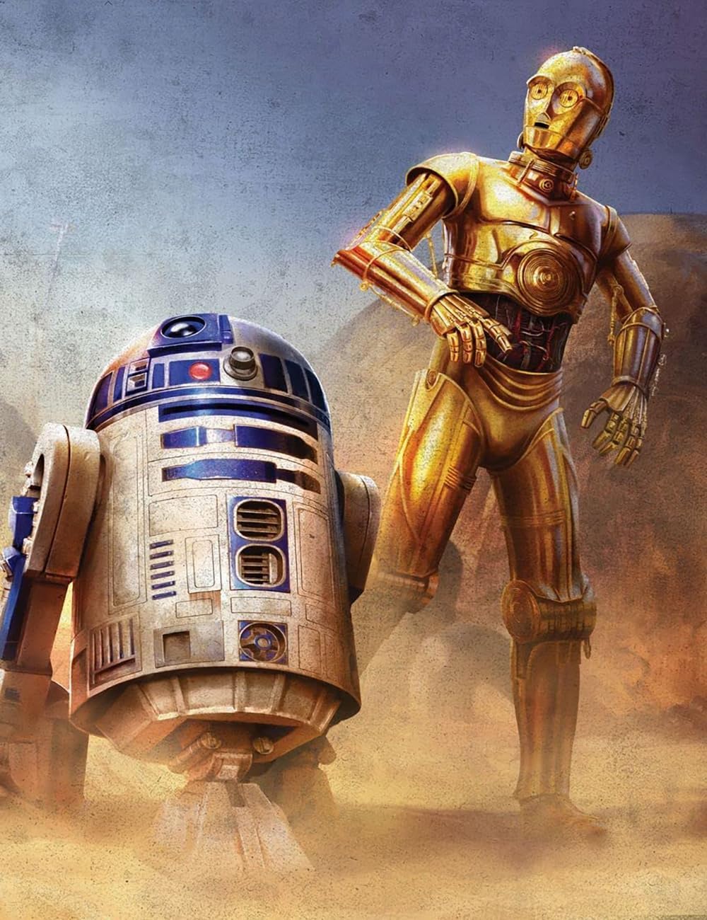 SXSJEIOU DIY C3po R2d2 Diamond Painting Kits for Adults, Full Round Diamond Art Kit Beads for Home Wall Decor 12 X 16 Inch