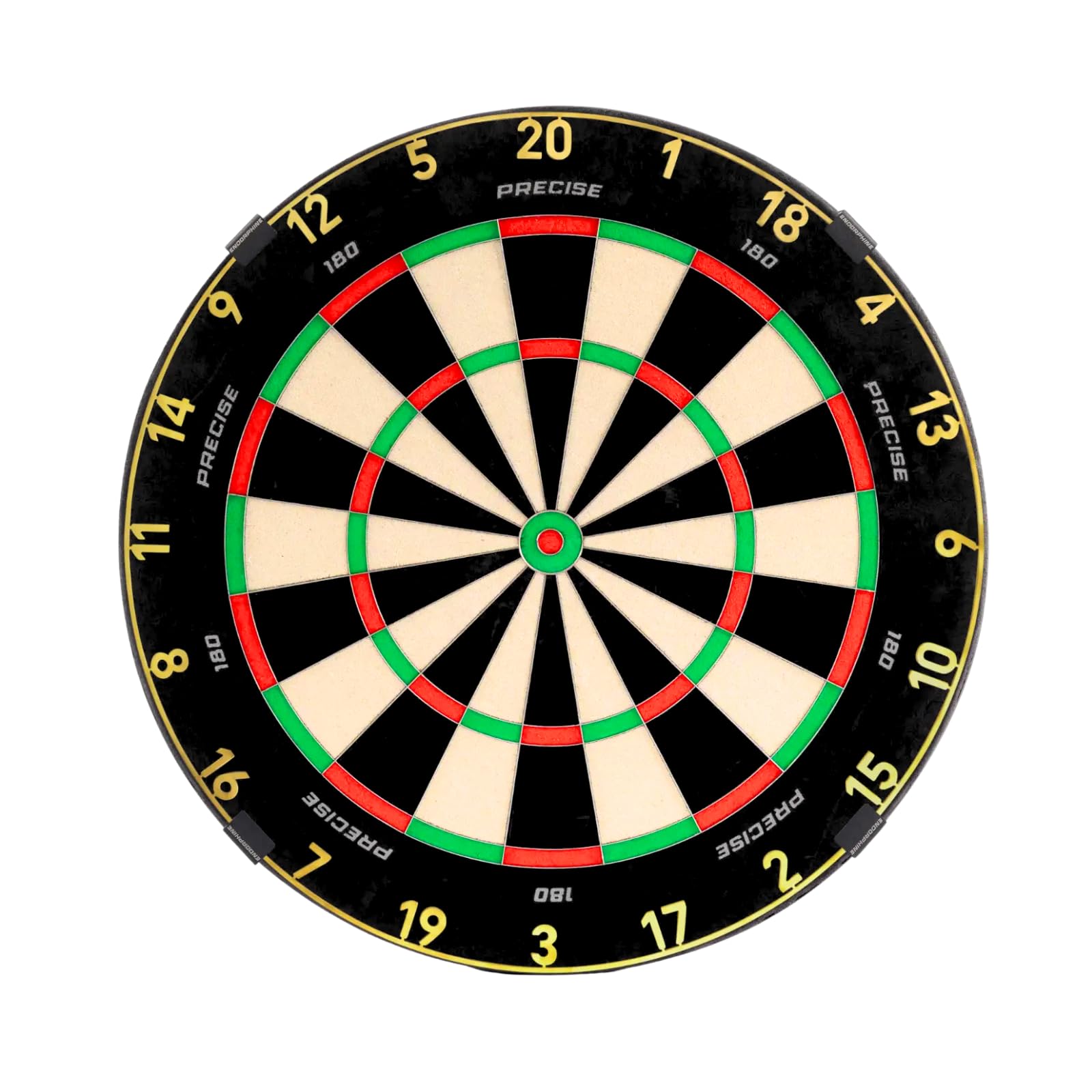 Dartboard Endorphine - Premium Dartboard mit One Piece Zahlenring - 18 Farben - Dartscheibe Nummernring - Dartzubehör