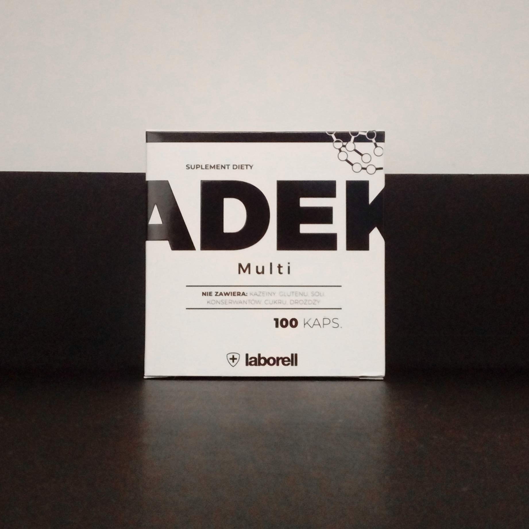 ADEK Multi 100 kapsułek witaminy A D E K kompleks bez kazeiny, glutenu, sól, cukieru, drożdży konserwantów, rozpuszczalne w tłuszczu, witaminy