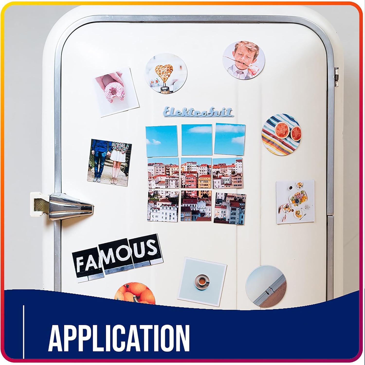 Magnetic Sheets with Adhesive Backing 8" x 10" for Crafts, DIY. 50 Strong Craft Magnets to Make Flexible Magnet Self Sticky Tapes, Strips, Squares, Sheet for School Classroom Board, Fridge, Photos