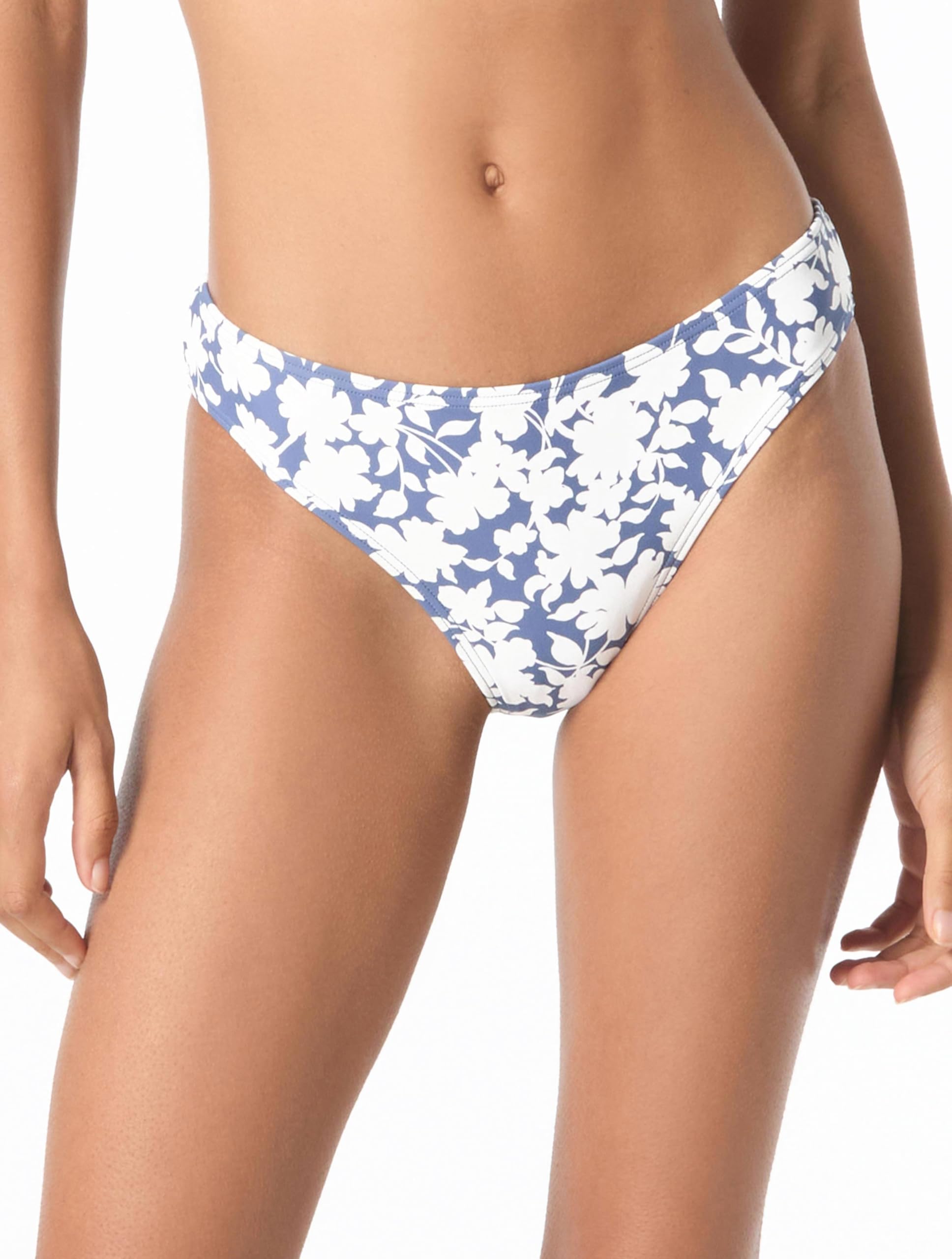 Michael Kors Monotone Floral Classic Botttom Bragas de Bikini para Mujer