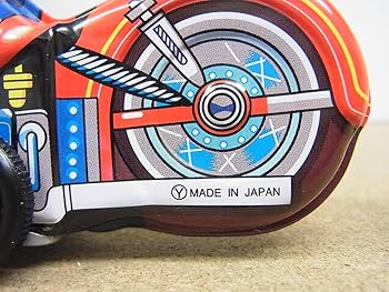 ブリキ　おもちゃ　バイク　ゼンマイ式　ターンアクション　日本製 葛飾工場 ゼンマイ式ターンアクション MOTOR-CYCLE