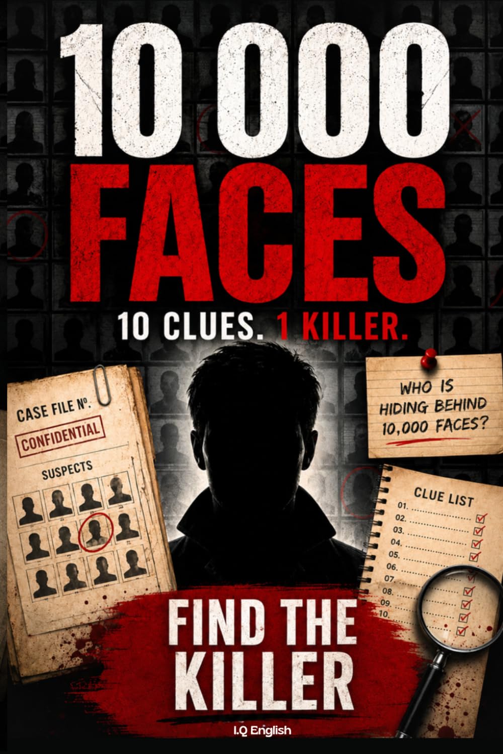 10,000 Faces: 10 Clues, 1 Killer – A Visual Crime Investigation Puzzle Book for Adults with Suspects, Observation, Logic, and Deduction