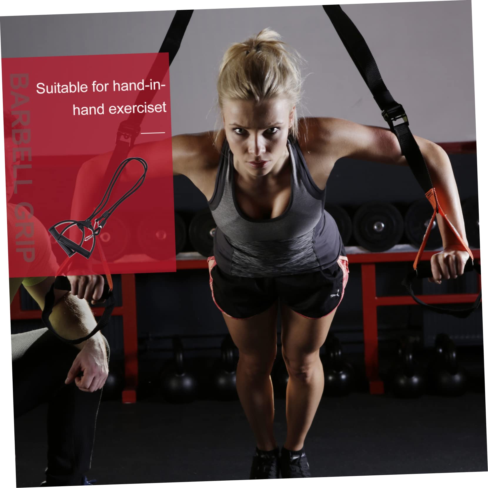 WHAMVOX 1pair Stepper Resistance Bands with Handle Ergonomic Exercise Ropes for Fitness Equipment Accessories Compact Design for Convenient Storage and Muscle Toning - Image 2
