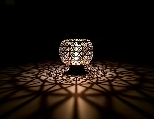 Miniatura 3 de Portavelas OShadow (lanzador de sombras con patrones únicos), portavelas marroquíes para decoración de mesa de centro de mesa y candelabro, soporte