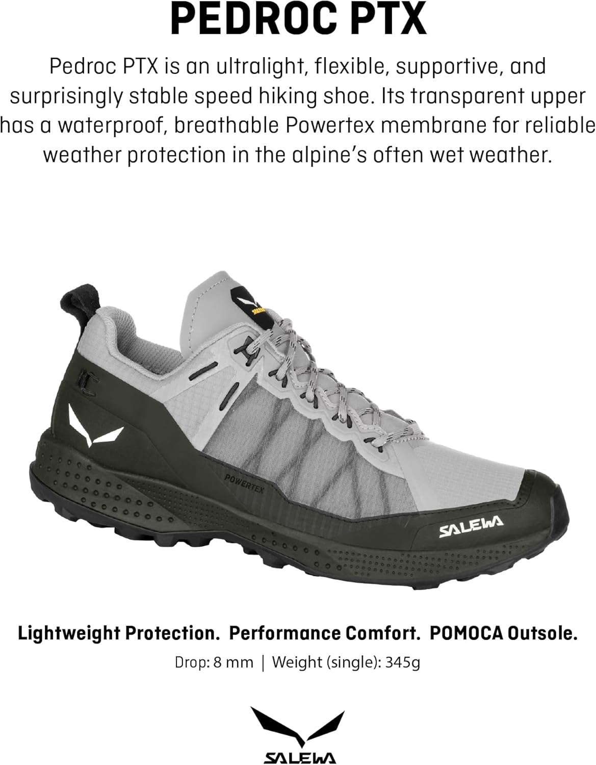Salewa Men's Pedroc Powertex Waterproof Trekking & Hiking Shoe - Image 2