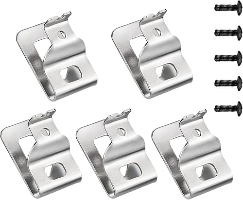 Miniatura 6 de 5 clips de cinturón para D-ewalt, clip de repuesto de acero inoxidable 304 premium, con tornillos, para D-ewalt DCD7771 compatible con herramientas