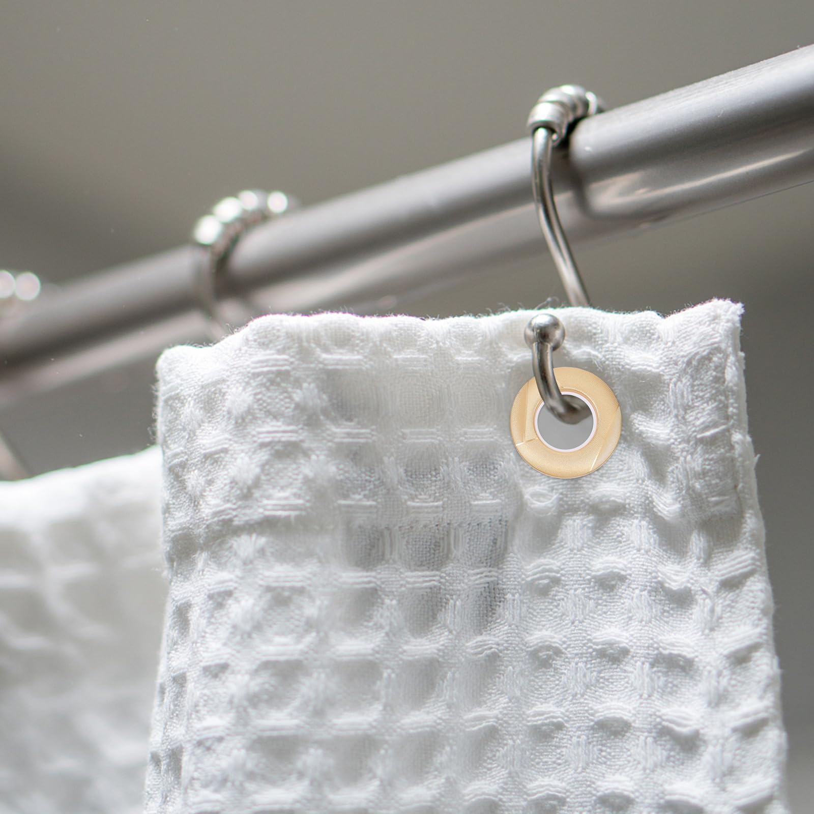 80 Anneaux de Rideaux Perforés en Plastique PP Auto-bloquants, Design Arrondi, 80 Pièces pour Chambre et Salon, Anneaux Pratiques et Résistants aux Rayures