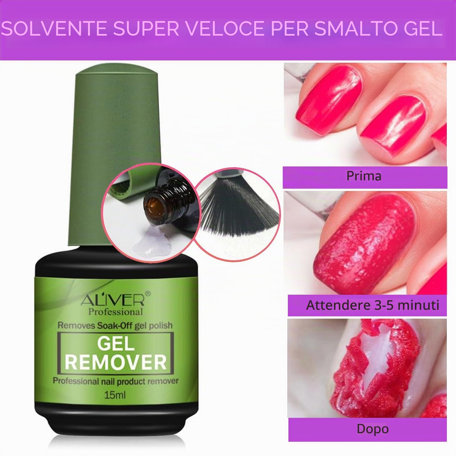 2 PCS Magic Remover Semipermanente, Remover Semipermanente Unghie con Nail Buffer e Gel Polish Scalper, Rimuovi Semipermanente Unghie, Sicuro e Veloce da Rimuovere in 2-5 Minuti