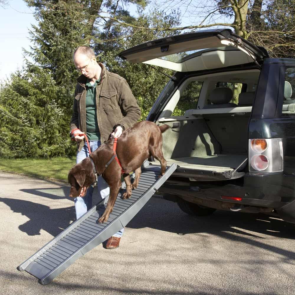 AB Tools Dog Travel Folding Extendable Pet Ramp Help Young & Dogs in Vehicles Max40kg
