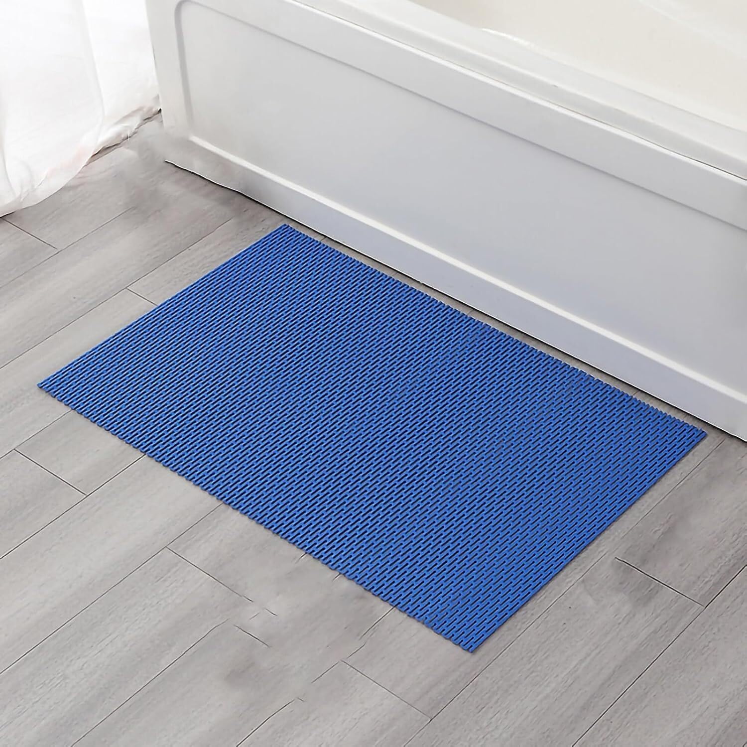 QYMYOZ PVC Drainage Mats For Bathroom And Kitchen Waterproof Floor Mats(Blue,90cm x 120cm)