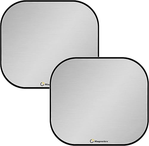 Miniatura 2 de Magnelex Pantalla solar para el parabrisas, parasol para automóvil, paquete de dos pantallas de sombra de tela reflectante 210T que bloquea el sol y