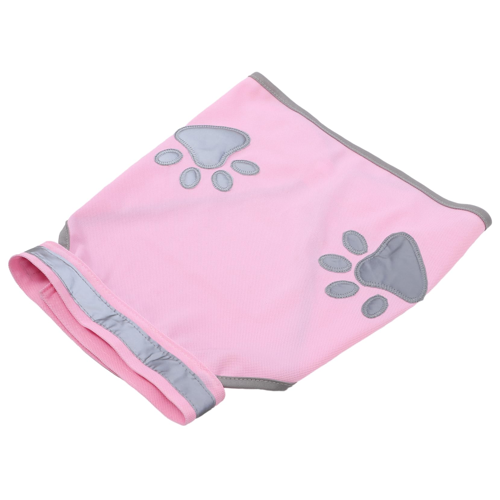 BESPORTBLE Reflective Dog Vest for Safety Fluorescent Pink Dog T-shirt Paw Print Breathable Outdoor Pet Apparel Size s
