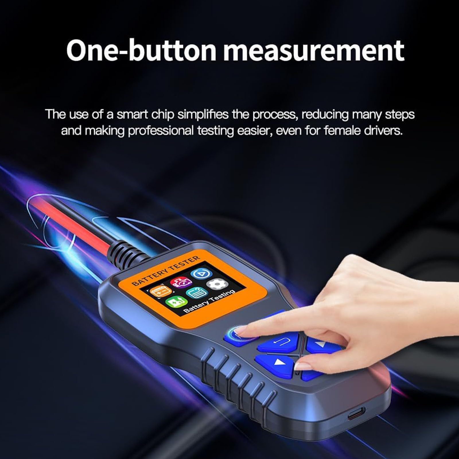 Analizzatore di batteria per veicoli, con compatibilità 12 V-35 V per una rapida analisi dei guasti, tester di carica professionale per batterie al litio con scanner per batterie al litio acido