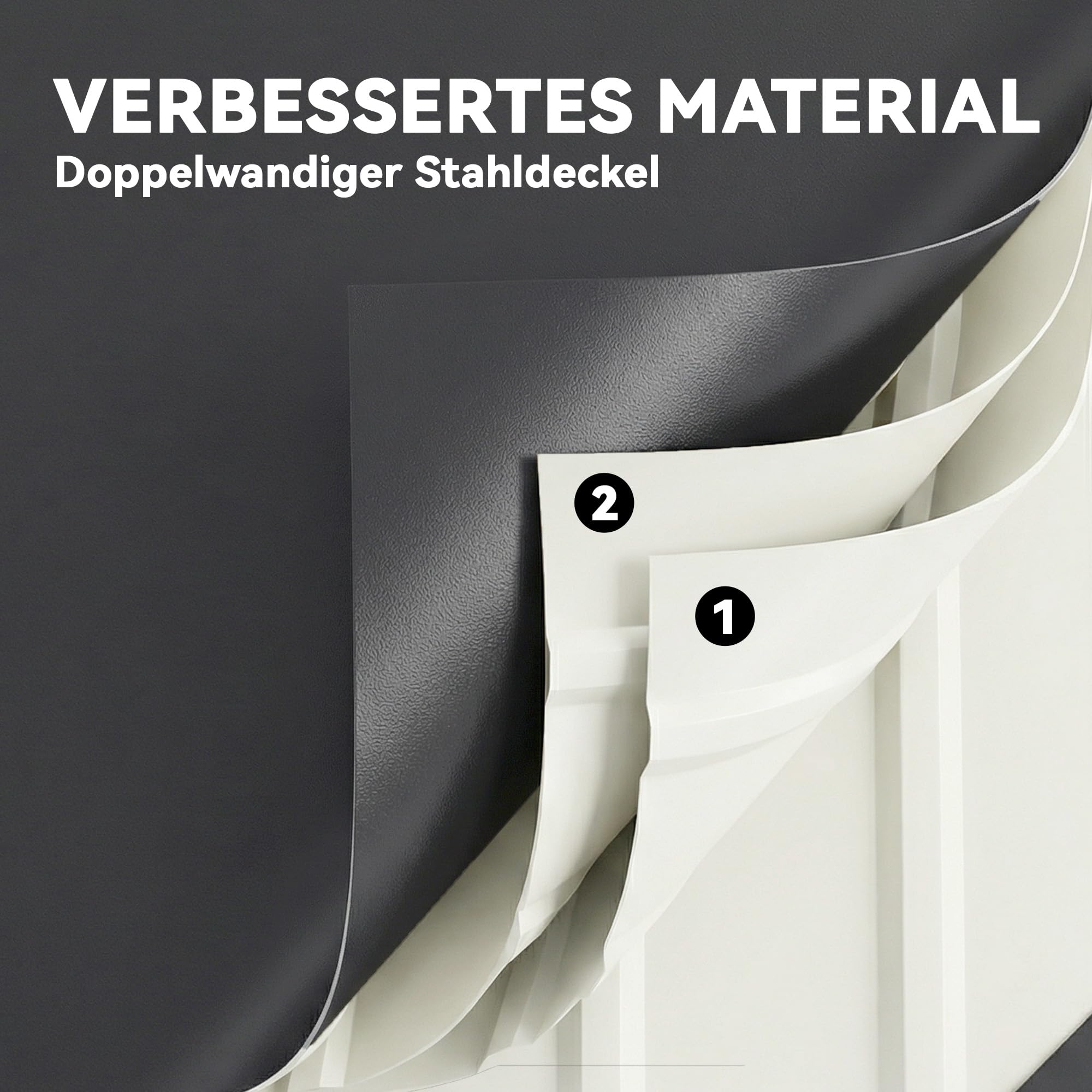 Outsunny Gartenbox Metall 350L Kissenbox mit doppelwandig Deckel Handschuhe 120x61x62 cm Wasserabweisend Abschließbar Auflagenbox Aufbewahrungsbox Outdoor Box Gartentruhe für Garten Balkon Grau