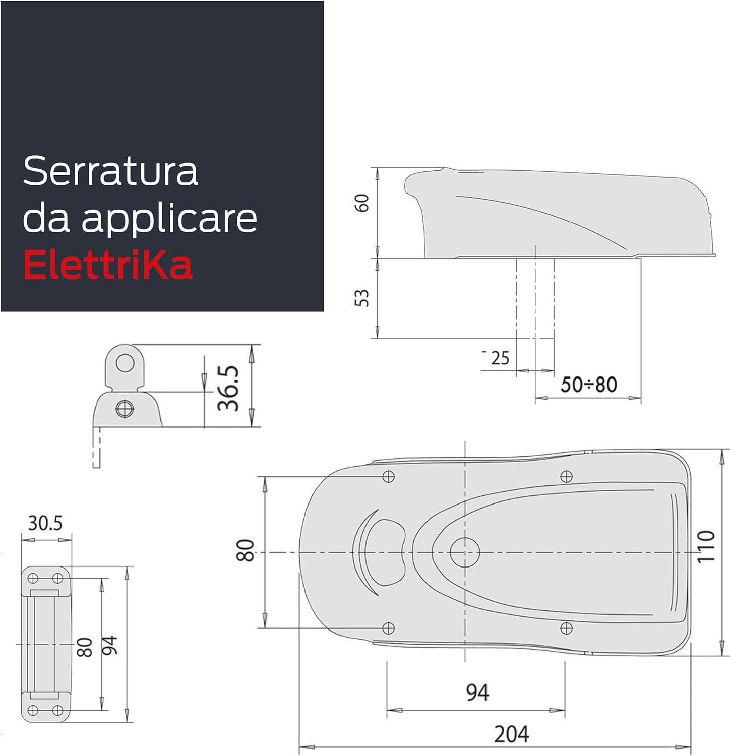 Cisa Elettrika 1A721 Elec Lock for Metal