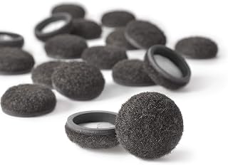 Super Sliders 1 Inch Round Felt Self-Stick Furniture Sliders for Hardwood Floors and Surfaces, Formed Secure Grip for More Protection and Longer Wear (20 Pack, Brown)