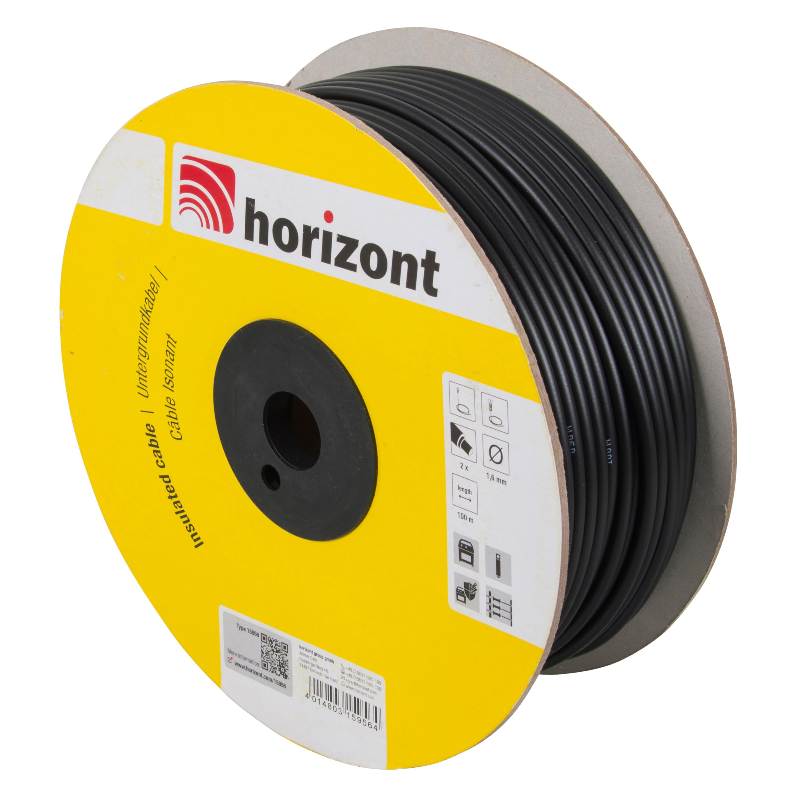 Horizont Cavo Sotterraneo 1,6 Mm Per Recinzione Elettrica – Bobina Da 100 Metri, Resistente E Tagliabile Su Misura