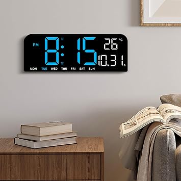 Multifunctional LED Clock with Temperature and Humidity Display Contemporary Clocks Countdown Wall Hanging Desk