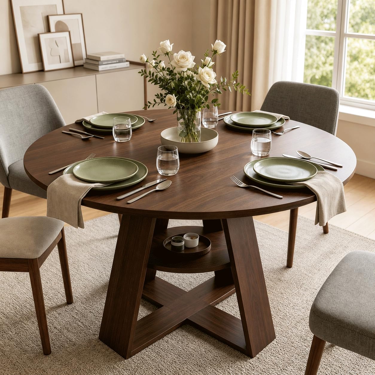 Tavolo da pranzo allungabile, 100/140 x 100 x 75 cm (larghezza x profondità x altezza), tavolo da cucina salvaspazio, tavolo da pranzo in legno, tavolo da giardino allungabile per cucina e