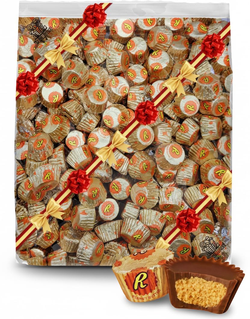 Resse's Peanut Butter Cups Candy, 2 Pound Bulk Bag (Approx. 85 pcs) – Individually Wrapped Mini Milk Chocolate & Peanut Butter Treats, Party Candy, Buffets, Holidays, and Gift Bags