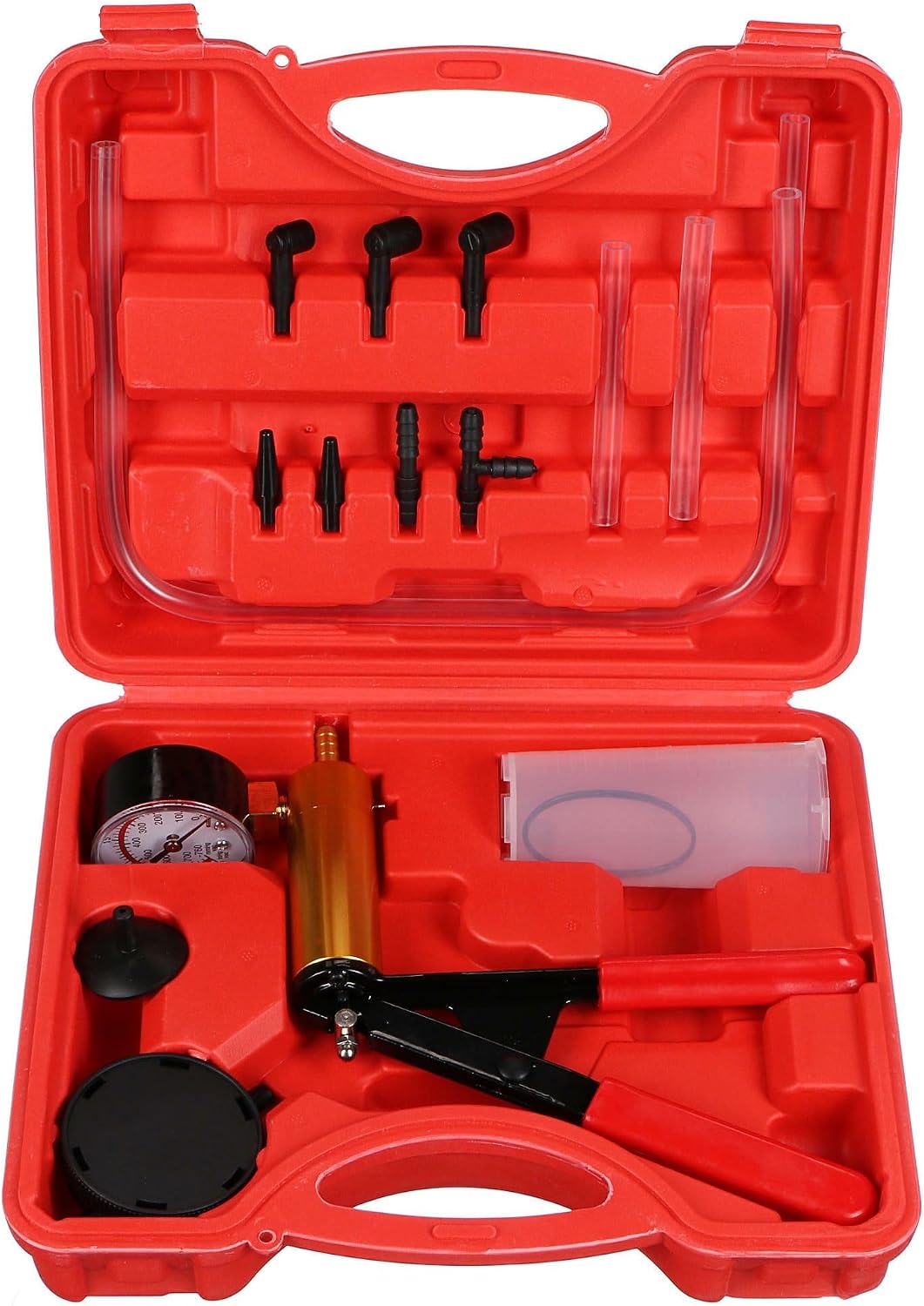 MECHANIC BRAKE TESTER 16 | Vacuum & Pressure Test Kit | Brake Bleeding Tool | Analog Gauge | Compatible with Brake Systems, MAP Sensors & Fuel Tanks