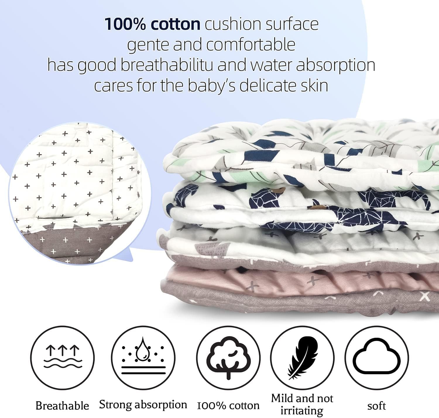 Riduttore Passeggino Universale Per Neonati - Morbido E Reversibile, Per Seggiolini Auto E Passeggini - Foto 7