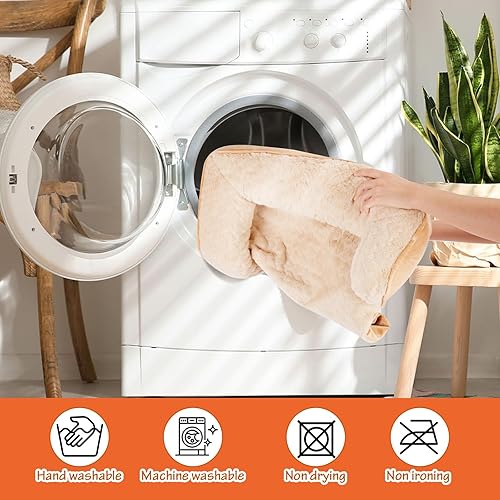 Miniatura 5 de Ownpets Cama ortopédica XL para perro, sofá beige para mascotas para perros extra grandes con lados, refuerzos y funda lavable, cómodo sofá de