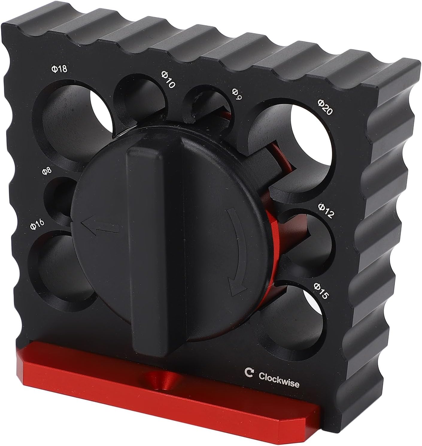 Dowel Maker Jig Kit, Electric Drill Milling Dowel Aluminum Alloy 8 Holes Semi Automatic Rotation Head Round Rod Electric Drill Maker for Tools