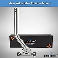 Vista 2 de Proxicast Pro-Grade J-Max - Soporte de antena de acero inoxidable 100% sólido - Soporte universal para exteriores con pivote/bloqueo ajustable