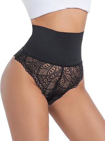 Tummy Control Thongs for Women High Waisted Shapewear Stomach Slimmer Body Shaper Seamless Underwear