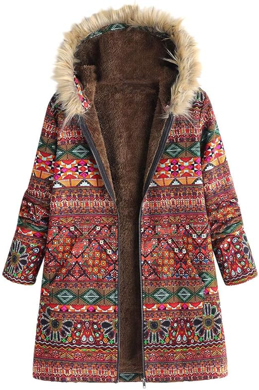 YOMXL Retro Bohemian Printed Puffer 