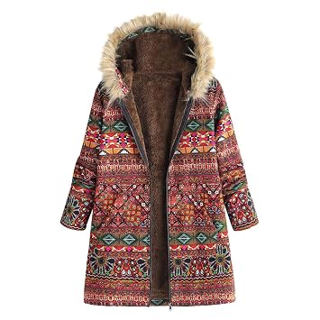 Bohemian Printed Puffer Jacket - Women 