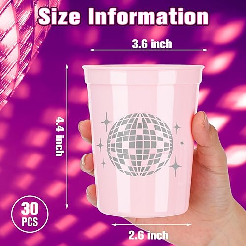 Miniatura 4 de Uiifan 30 tazas de disco de 16 onzas de plástico para despedida de soltera, tazas de bebida reutilizables para vaquera, novia, despedida de soltera,