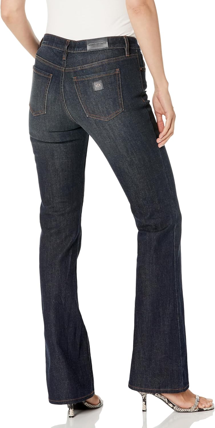 Armani Exchange Women's J65 Flared Stretch Denim