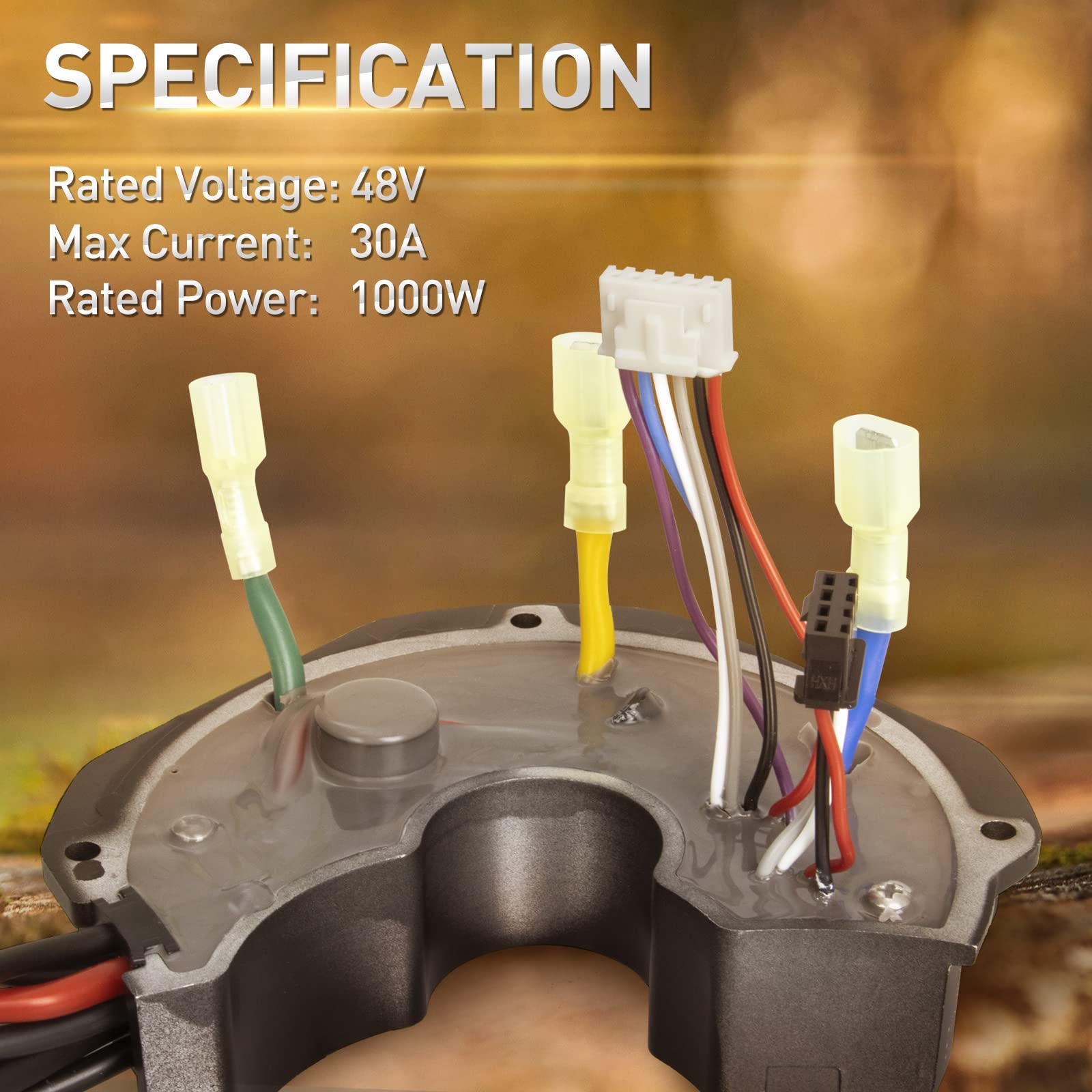 Bafang Contrôleur 52V 1000W pour Moteur BBS-HD Mid Drive avec Connexion pour Lampe Frontale et Connexion pour capteur de Commutation Modèle Actuel