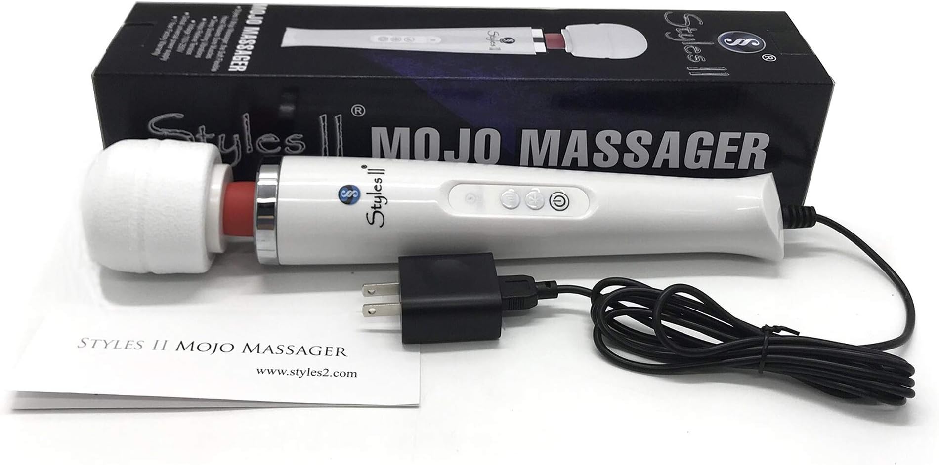 Styles II Mojo Handheld Body Massager 10 Pulsation - Great at-Home for Neck, Back, Shoulder, Waist, Feet - Suitable for All