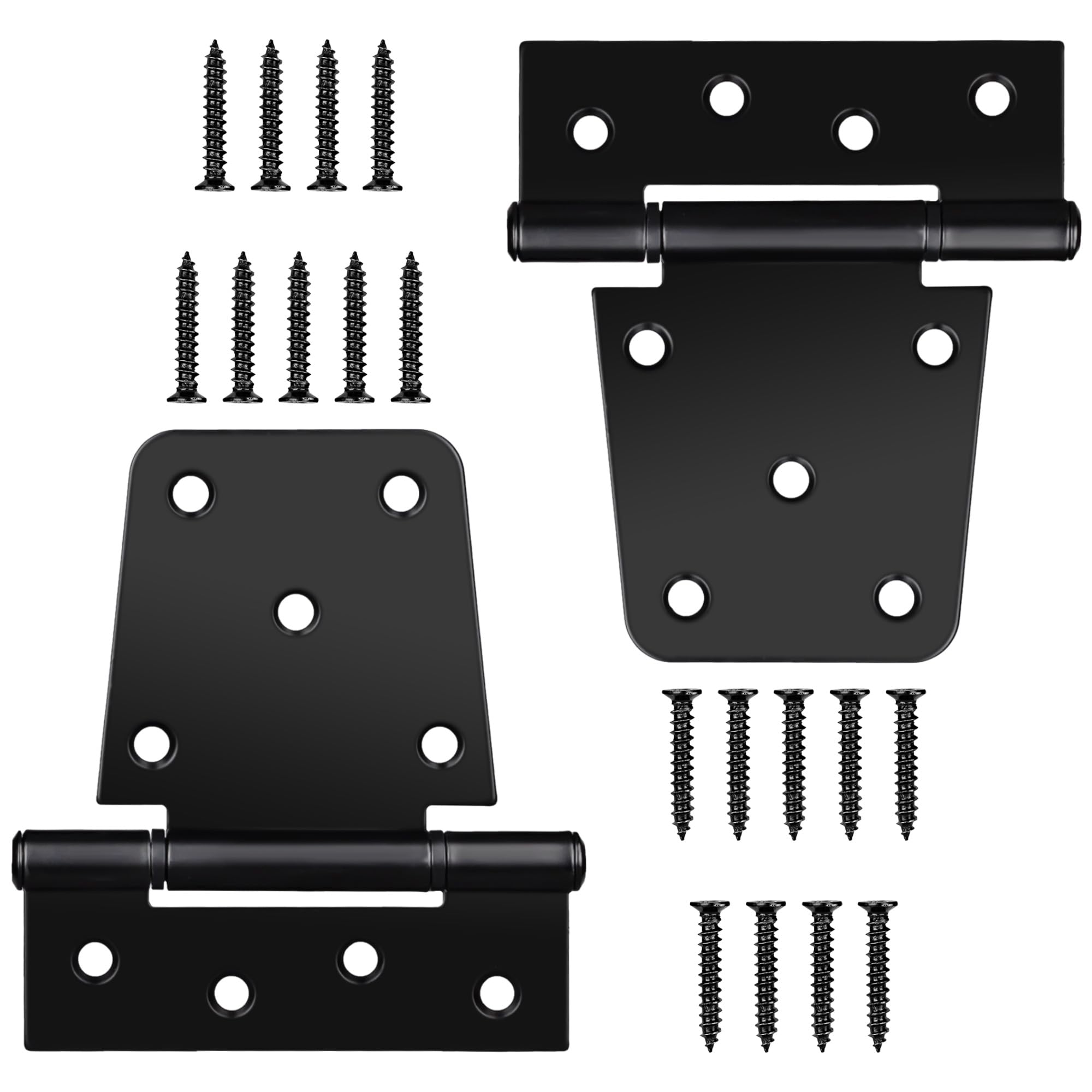 3.5 Inch Heavy Duty Gate Hinges, 2 Pack Black Iron Door Hinges