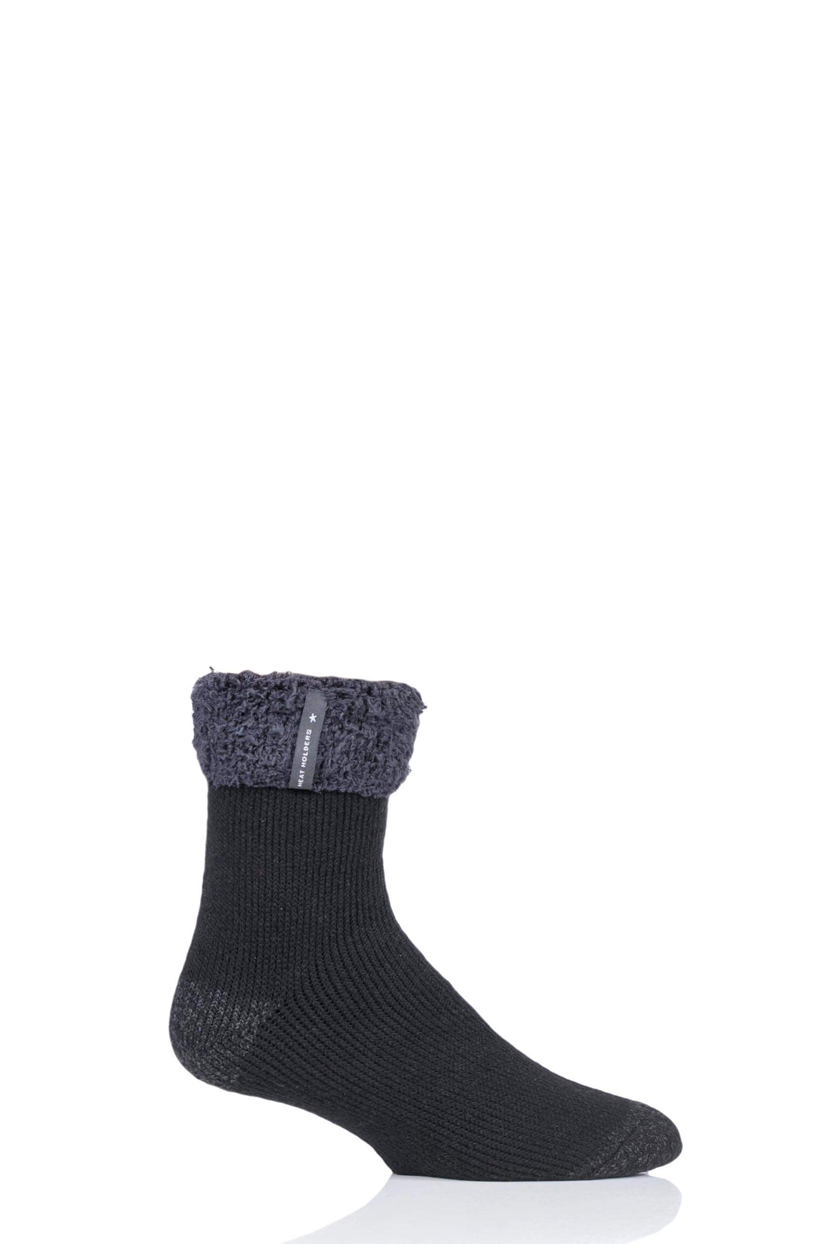 HEAT HOLDERS Mens Olwen Sleep Socks Pack of 1 Black 6-11
