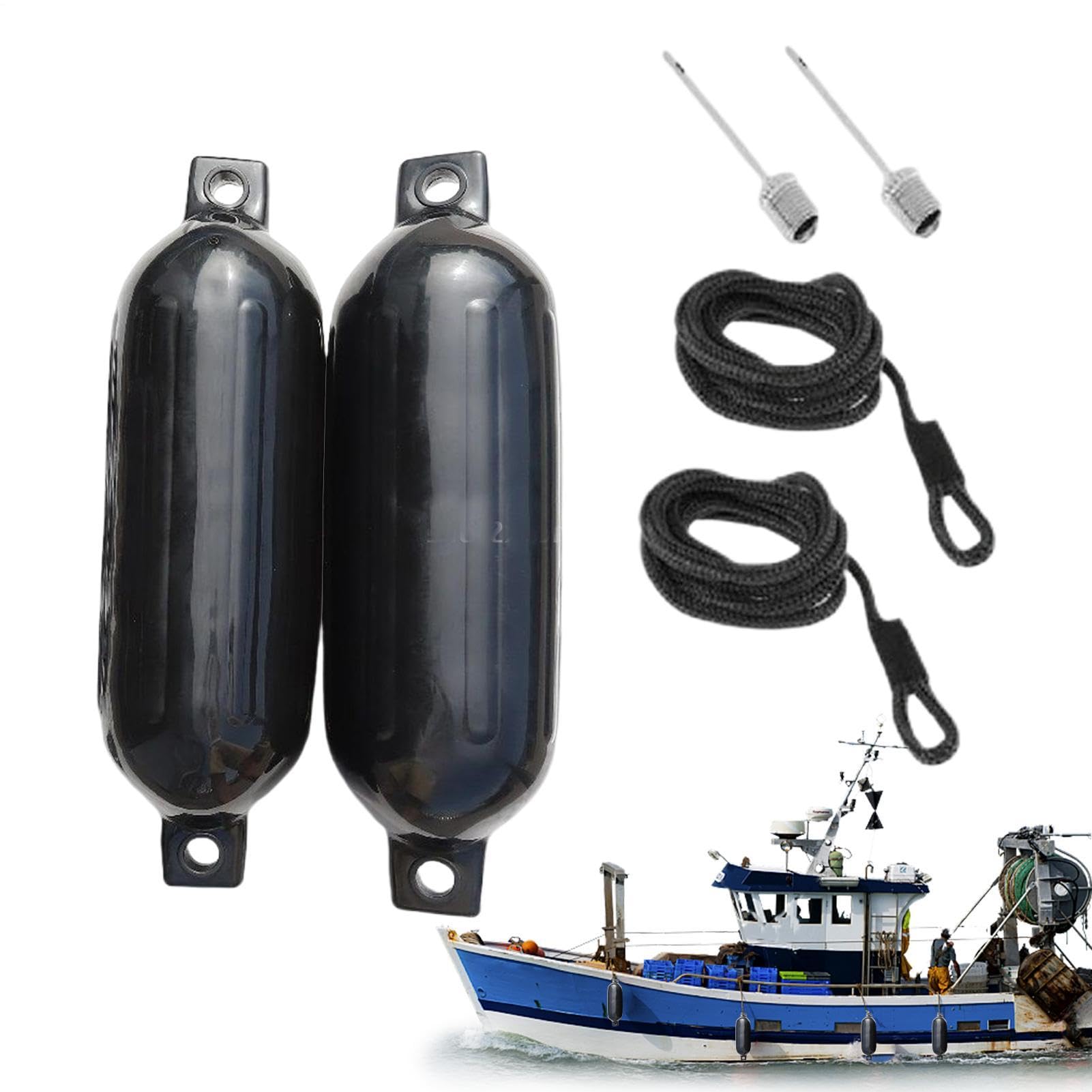 Paraurti per Barche 2 Pezzi Protezione Gonfiabile per Ormeggio | di Protezione per Pontone Marittimo Barca a Vela Canoa Kayak Lago Escursioni Spiaggia Campeggio