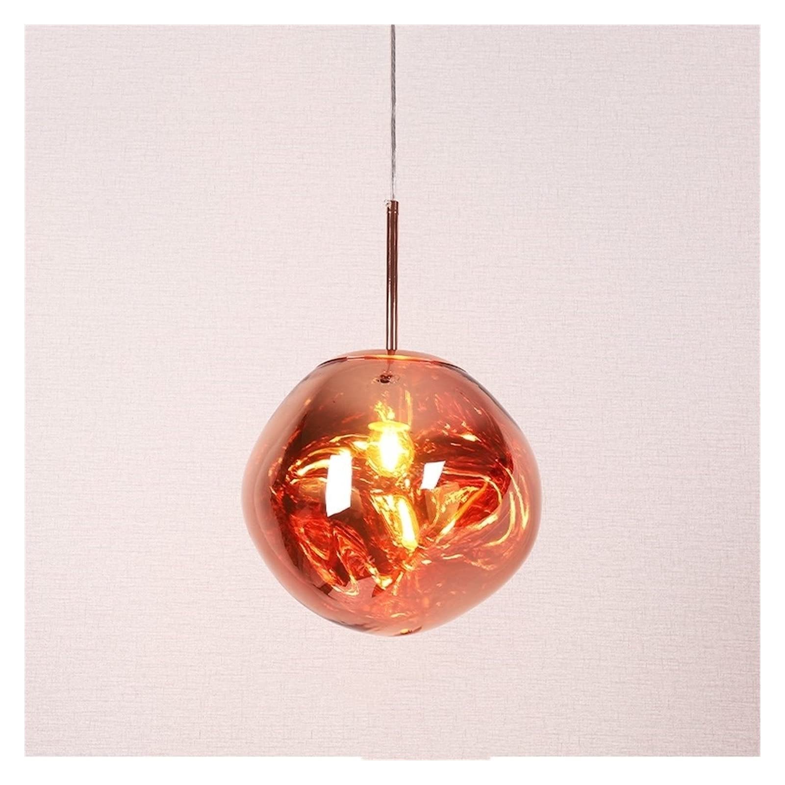 Lighting Fixture Indoor Pendant Light Fixtures Modern Lava Glass Hanging Pendant Lamp Melt Mirror Ball Irregular Volcanic Rock Chandelier for Living Room Bedroom Restaurant Hanging Light