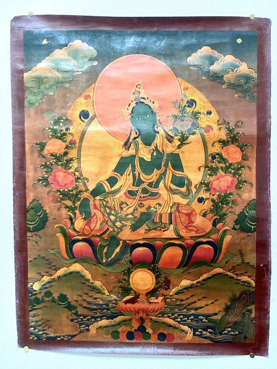 チベット グリーンターラ菩薩 仏画