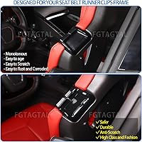 Vista 2 de Guía de repuesto para cinturón de seguridad compatible con Chevrolet Corvette C8 Stingray 2020-2023, clips para cinturón de seguridad de ABS