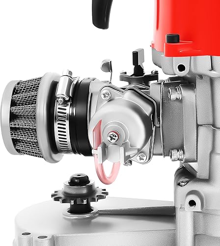 Miniatura 9 de Motor de carreras de 49cc 47cc 50cc 2 tiempos para Pocket Quad Dirt Bike Recoil Pull Start Single Cylinder Air Cooling